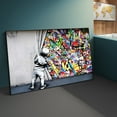 thumbnail image 2 of 1pc, Street Art Banksy Graffiti Wall Decoration, Oil Canvas Painting Wall Art, Room Decor, Home Decor, Holiday Decor, Festivals Decor, Sence Decor, Bedroom Decor, Living Room Decor, Entrance Decor, Ba, 2 of 4