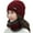Wine Red, variant on 1 Set Hat Knitted Fabric Anti-fade Hat Neck Warmer Set