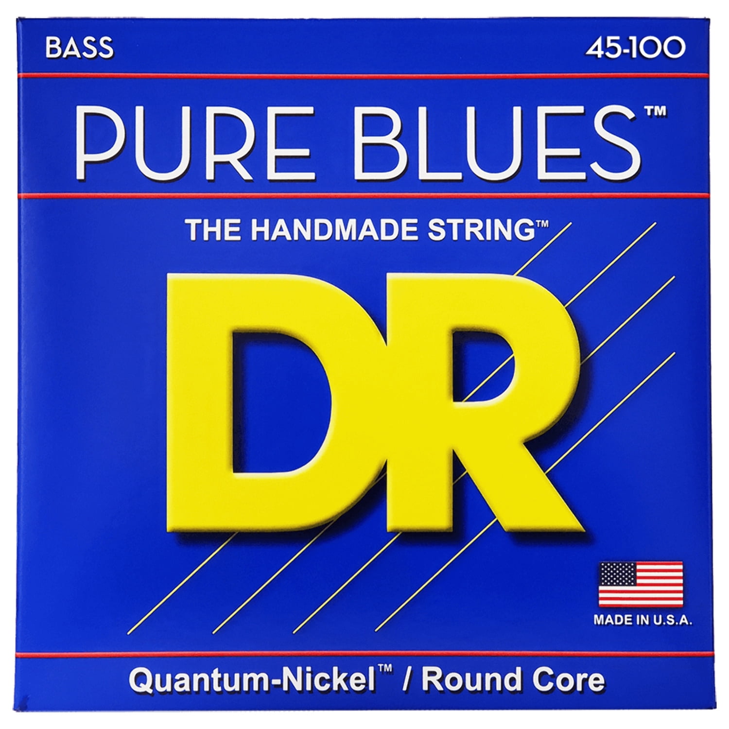 DR Strings PURE BLUES Medium-Lite 4-String Bass Strings (45-100)