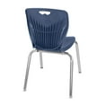 thumbnail image 5 of Kee 48" Round Height Adjustable Classroom Table - Mahogany & 4 Andy 18-in Stack Chairs- Navy Blue, 5 of 5