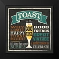thumbnail image 2 of Hogan, Melody 20x20 Black Modern Framed Museum Art Print Titled - Toast Chalk 1, 2 of 5
