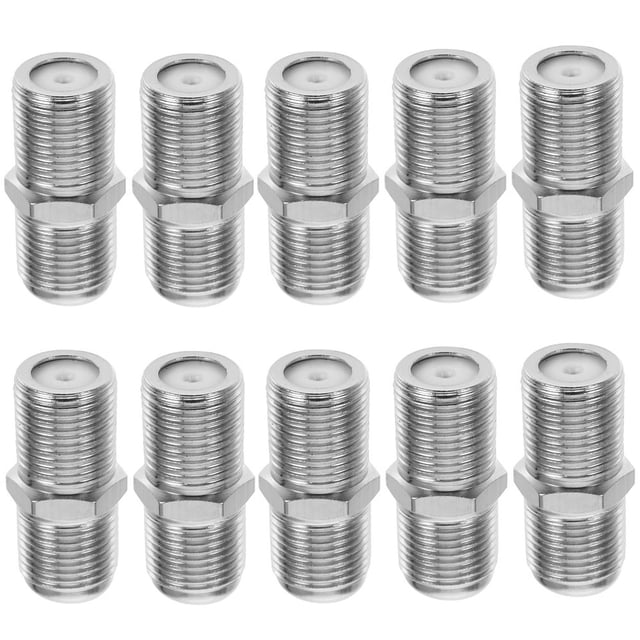 LEEYNEER 10 Pcs TV Connector Tv Cable Coaxial Cable Connectors F-Type Coax Cable Extender Adapter