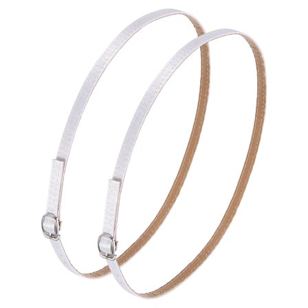 1 Pair Replacement Ankle Strap for Heels Detachable High Heels Shoe Straps Adjustable PU Leather Shoe Bands, White