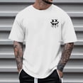 thumbnail image 3 of T-Shirts à Col Rond pour Hommes Séchage Rapide Imprimé Polyester, Coupe 3D Col Rond Haut Athlétique pour Gym, Course, Cyclisme & Décontracté, 3 of 4