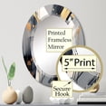 thumbnail image 3 of DESIGN ART Designart "Black and Gold Depth Corner III" Abstract Shapes Modern Wall Mirror 20in.x30in., 3 of 4