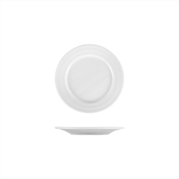 Porcelain Lizbon dia.7" Round White Porcelain Plate (Set of 4)