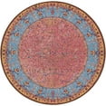 thumbnail image 2 of Unique Loom Outdoor Traditional Collection Area Rug - Fortitude (3' 1" Round Vintage Salmon Coral/Beige), 2 of 9