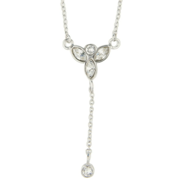 Collar para Mujer con Cristal Fino Swarovski en forma de Blossom– Bañado en Rodio- Collar Elegante y Brillante-Collares de Mujer de Moda- Joyería para Mujer de Moda- Regalo especial Ortiz Espinosa Temporada