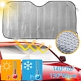 thumbnail image 1 of Muyoka Atopoler - Parasol para coche de 55,1 x 27,6 pulgadas para parabrisas delantero, pantalla de ventana de coche de temperatura más baja, crea un espacio de privacidad para coches, camiones, SUV Muyoka Hogar, 1 of 7