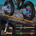 thumbnail image 5 of Electric Bike for Adults/Teens, 750W 28MPH, 20" Fat Tire, 48V 23Ah Equipped Speedometer, Full Suspension E-Mountain Bike UL2849, 5 of 8