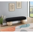 thumbnail image 2 of Pemberly Row Banc Noir Moderne / Contemporain en Tissu Bouclé Riche Bowies, 2 of 8