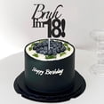 thumbnail image 4 of Cake Topper Varpotle Brush I'm 18 Black Glitter para cumpleaños número 18, 4 of 6