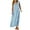 Blue, variant on Kureaily Women's Summer Dress Long Skirt Solid Color Fashion Casual Long Skirt