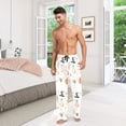 thumbnail image 6 of FORMRS Mens Pajama Pants with Pockets Sleepwear Lounge Bottoms Sizes S-2XL, White Halloween Pumpkin, 6 of 7