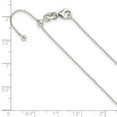 thumbnail image 2 of 925 Sterling Silver Polished Beaded Adjustable Necklace 20 Inch 1.2mm Wide Pendant Necklace for Women, 2 of 2