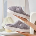 thumbnail image 2 of Zapatillas de algodón para mujer de otoño e invierno, para el hogar, para parejas, para interiores y exteriores, cálidas, con suela gruesa, para hombres, 2 of 7
