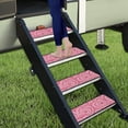 thumbnail image 2 of Yuyamidu Pink Heart RV Step Covers Valentine's Day RV Step Rugs 4 Pack Universal Camper Stair Rugs Easy to Install Outdoor RV Step Carpet with Hook and Loop, 2 of 7