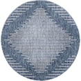thumbnail image 2 of Unique Loom Outdoor Modern Collection Area Rug - Tambor (4' Round Blue/Ivory), 2 of 6