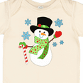 thumbnail image 4 of Inktastic Christmas Snowman in Top Hat with Candy Cane Boys or Girls Baby Bodysuit, 4 of 5