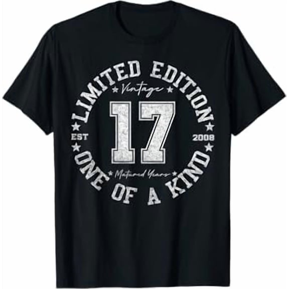 17 Year Old Gifts Vintage 2008 Edition 17th Birthday T-Shirt
