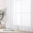 thumbnail image 3 of Chyhomenyc White Sheer Curtains 84 Inches Long 2 Panels Set, Light Filtering Solid Window Curtain Panels for Living Room, Rod Pocket Soft Voile Curtain Drapes for Bedroom，Each 42"Wx84"L, 3 of 8