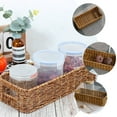 thumbnail image 2 of Woven Basket Imitation Rattan Desktop Storage Basket Sundries Storage Basket, 2 of 5
