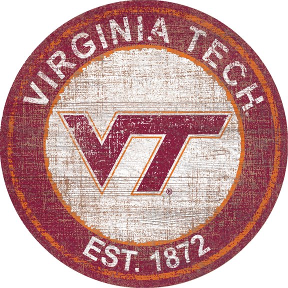 Virginia Tech Hokies 24'' Round Heritage Logo Sign