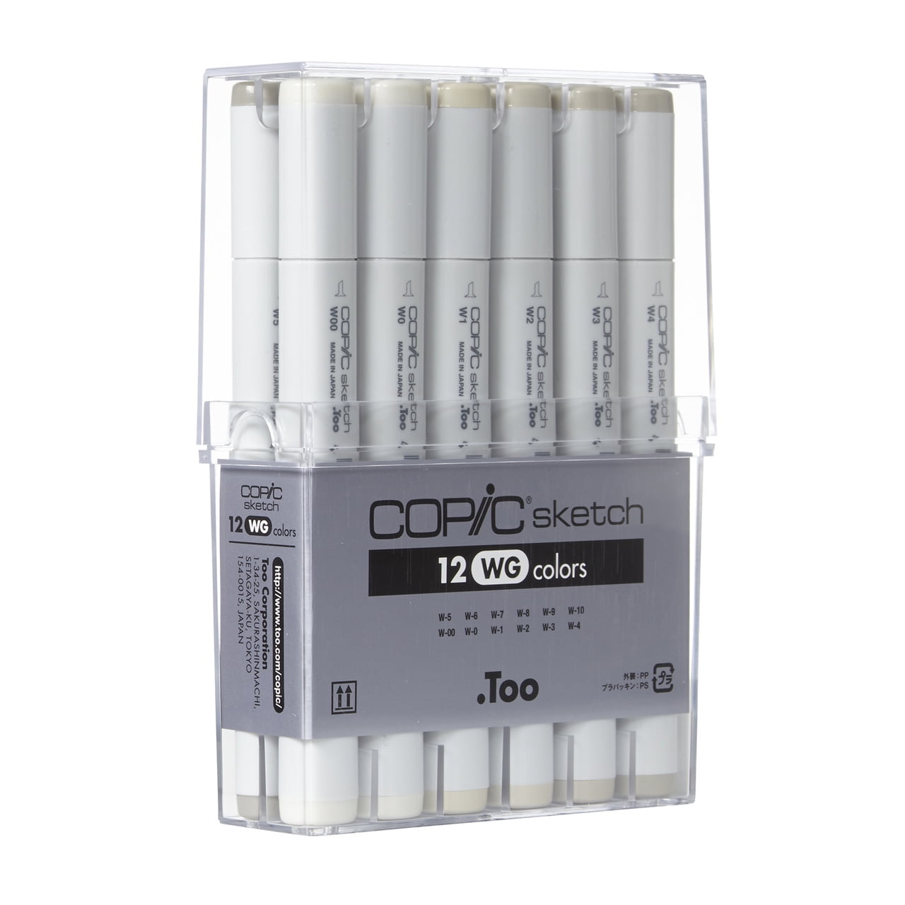 Copic Markers W2 Ciao With Replaceable Nib Marker Grey Pen Blacks Warm Gray