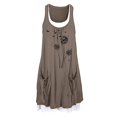 thumbnail image 3 of asddcavvf Robes pour Femmes Robe Décontractée Ample Faux Deux Pissenlits Mode Style Plage Tempera, 3 of 3