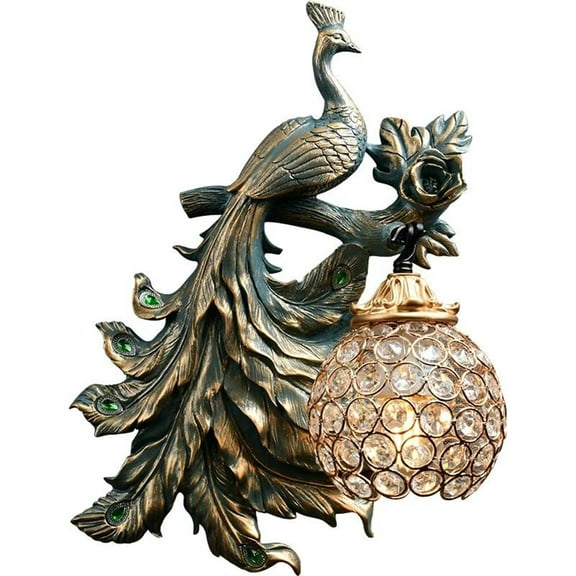 Modern Creative Resin Sconce America Vintage Peacock Wall Lamp For Living Room Industrial Decor Corridor Wall Sconce Lamp