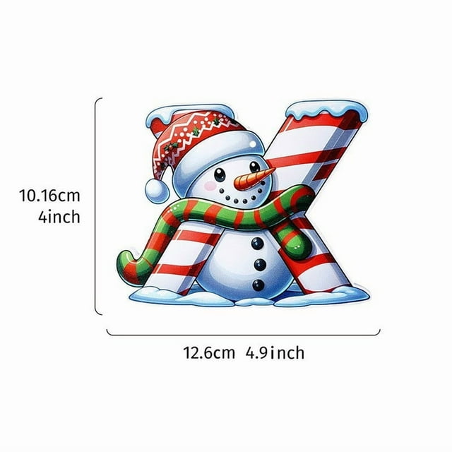 Adorno colgante de acrílico 2D con forma de muñeco de nieve navideño con letras para festivales navideños, colgante para árbol de Navidad.