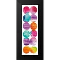thumbnail image 2 of DeNeige, Elyse 7x14 Black Modern Framed Museum Art Print Titled - Spring Dots Panel I, 2 of 5