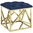 thumbnail image 2 of Modway Intersperse Fabric Ottoman in Gold and Navy, 2 of 5