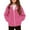 Hot Pink, variant on ZHOUCHANKIDS Kids Hooded Cardigan Fuzzy Jacket Winter Open Front Coat Outwear with Pockets Orange 13-14 Years