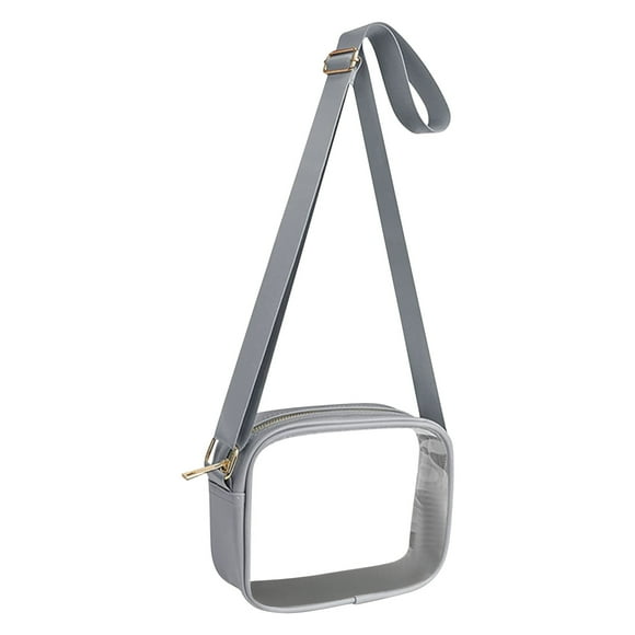 Rkxzt Clear Crossbody Bag, Stadium Approved Clear Purse Bag for Concerts Sports Events Festivals, Gray