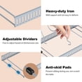 thumbnail image 3 of Housolution Pot and Pan Organizer, Expandable Pot Lid Organizer Rack with 14 Adjustable Dividers for Kitchen, Under Cabinet, Cutting Board, Bakeware, Grey, 3 of 7