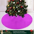 thumbnail image 6 of Plain Bright Neon Pink Solid Color Christmas Tree Skirt 48", Large Christmas Tree Mat Xmas Holiday Home Party Decor, 6 of 6
