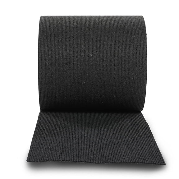Black Ribbed Bunk Carpet / Marine Boat Trailer Runners / Outdoor - 12" x 50'