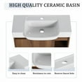 thumbnail image 4 of AVAXA 28'' Wall-Mounted Bathroom Vanity with White Ceramic Sink & Soft-Close Door, 4 of 17