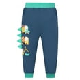 thumbnail image 2 of QEFJNO Toddler and Little Boys Cotton Pull On Active Jogger Kids Long Pants Casual Sweatpants 1Pcs Blue Excavator 3T, 2 of 8