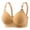 Beige#bras for women#21, variant on Womens Wireless Push Up Bras No Underwire T-Shirt Bra Seamless Full Coverage Bras Hide Back Fat Smoothing Everyday Bra Hot Pink 100BC