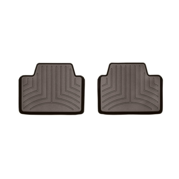 WeatherTech Custom Fit FloorLiners compatible with BMW 330i, 330e, M3 Competition, M3 - 2nd Row (2-Piece Liner), Cocoa