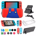 thumbnail image 1 of Kit Fundas y Estuche BLOOSOM de Nintendo Switch con 20pzs Accesorios Rojo/Azul, 1 of 4