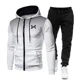 thumbnail image 4 of Chándal de moda con capucha para hombre, conjunto de ropa deportiva para gimnasio, correr, traje de invierno, 2024, 4 of 5