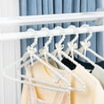 thumbnail image 3 of Concepts Heavy Duty Pearl Hangers White with White Ribbon — Coat Hangers, Pant Hangers, Skirt Hangers, Elegant Slim Design, 5-Pack, 3 of 13