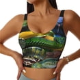 thumbnail image 2 of Lsque Colorful Viper Snake Printed Women'S Sports Bra, Compression, Moisture Wicking, High-Impact Sports Bra For Women,Supportive sports bra-Medium, 2 of 9