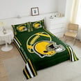 thumbnail image 4 of Erosebridal American Football Comforter Set Toddler Rugby Games Bedding Set Sport Arena Yellow Green Comforter Sports Theme Quilt Set, 4 of 7