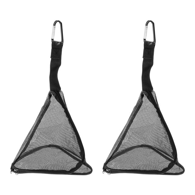 Uxcell Camping Drying Net Small Size Outdoor Triangle Mesh Hanging Basket, Black 2 Pack