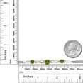 thumbnail image 4 of Gem Stone King 925 Silver and 10K Yellow Gold Green Peridot and White Lab Grown Diamond Bracelet for Women (2.14 Cttw, Gemstone August Birthstone, Cushion 6MM and 5MM , 6.5/7/7.5 inch, Made in Italy), 4 of 4