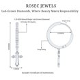 thumbnail image 5 of Rosec Jewels Lab Created Diamond Cross Drop Huggie Earrings - Hinged Hoop Diamond Earrings for Christmas (Ef-Vs Quality), 10K White Gold, 5 of 6